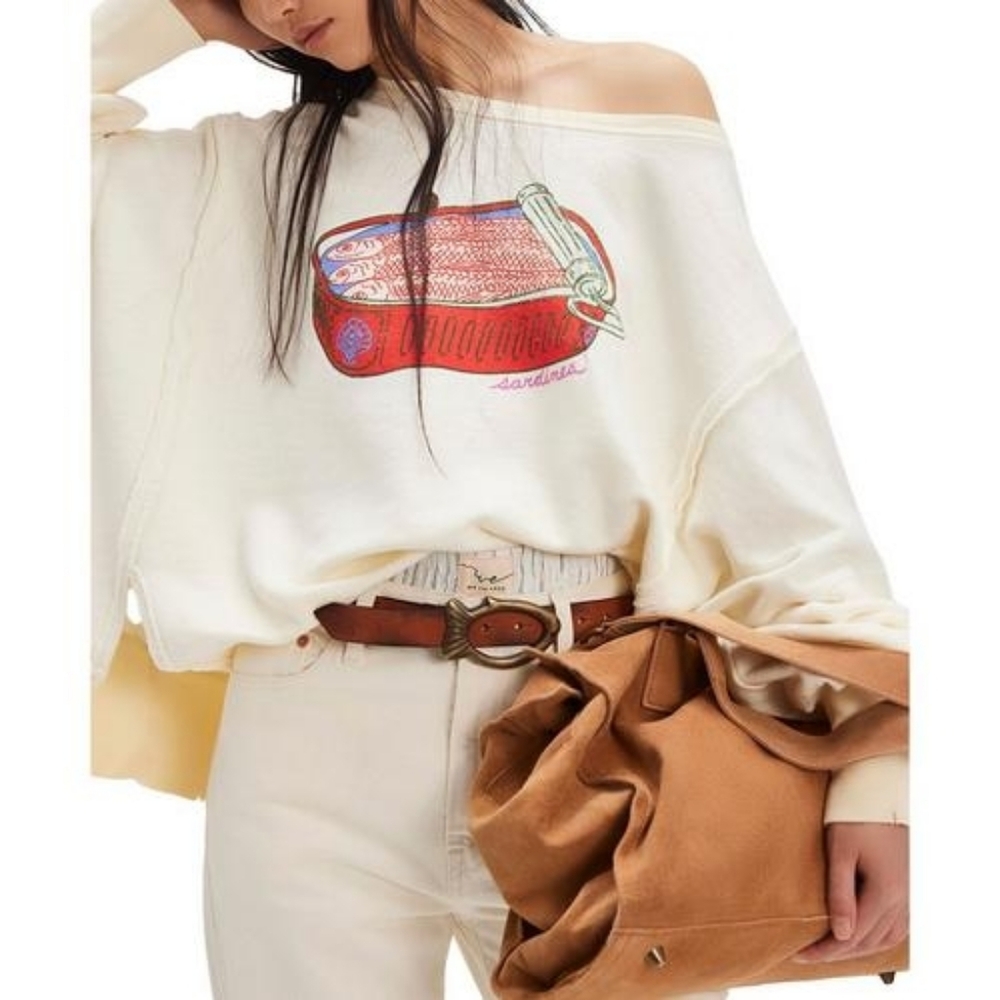 🪷NWT Free People We The Free Graphic Camden, Sardine Combo Size M 🌙